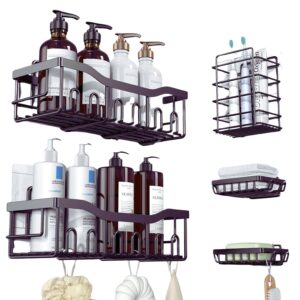 Adhesive Shower Caddy, No Drilling Shelves for Bathroom Storage & Home Decor