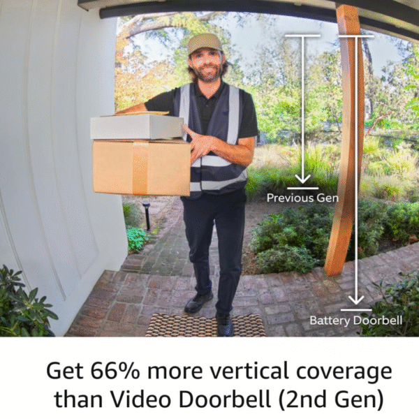 Ring Battery Doorbell, Head-to-Toe Video, Live View with Two-Way Talk - Image 2