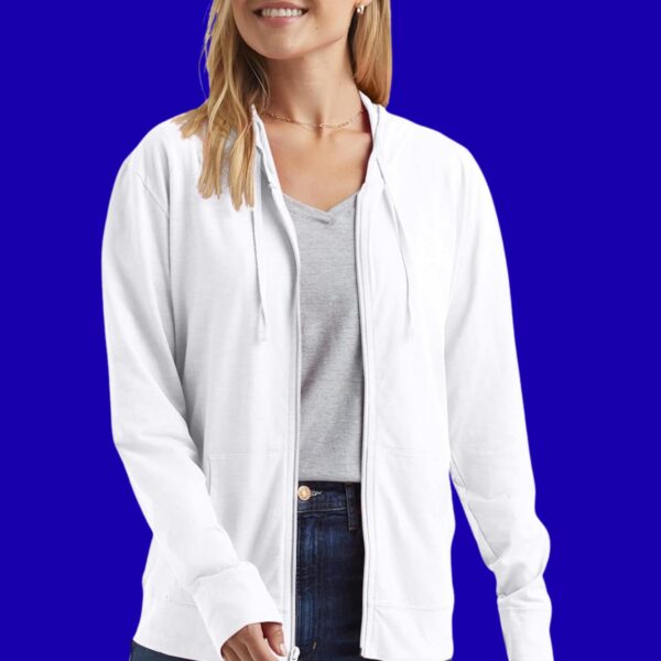 Hanes Women’s Slub Knit Full-Zip Hoodie, Textured Cotton Zip-Up T-Shirt Hoodie for Women