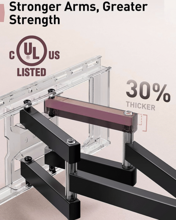 Perlegear UL Listed Full Motion TV Wall Mount, TV Stand. - Image 2